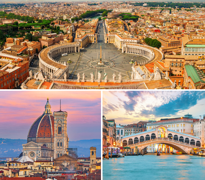 The Romantic Choice: "Luxurious Rome, Florence & Venice"